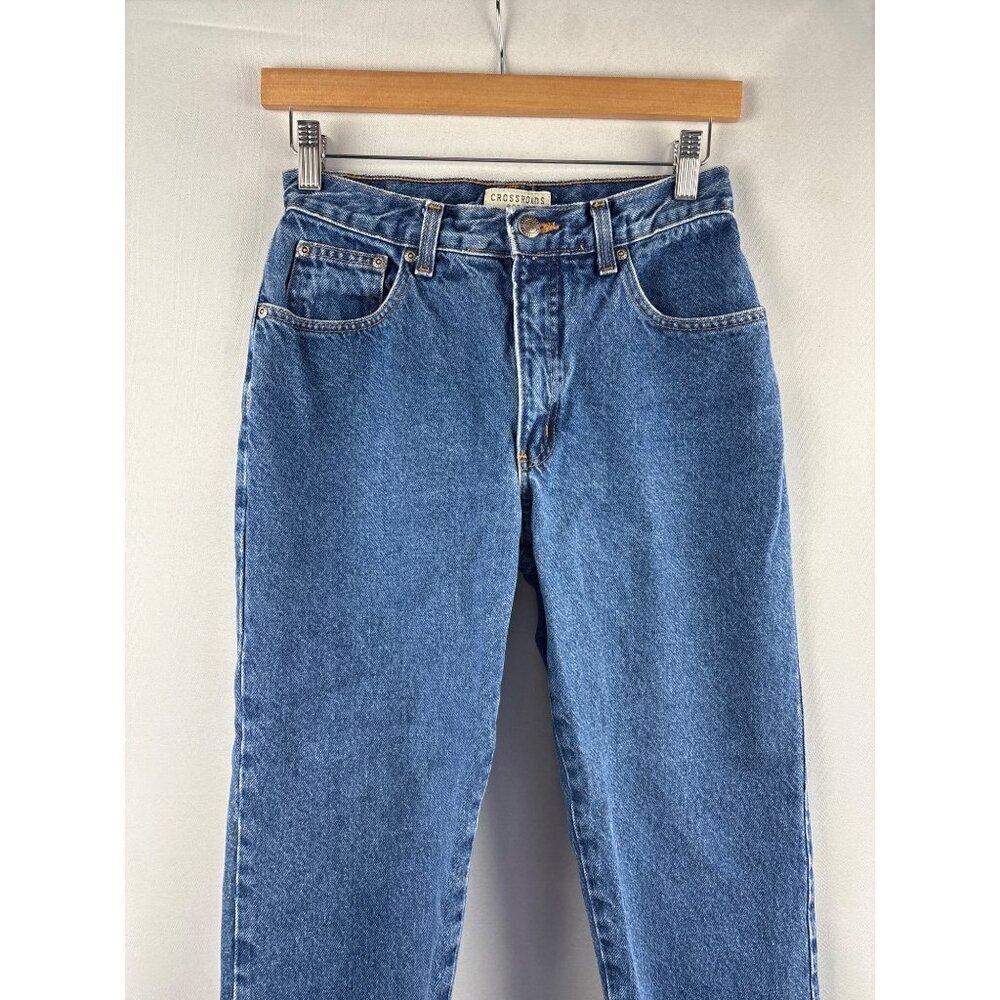 Crossroads Petite Womens Blue Denim Jeans Size 6 Cotton
